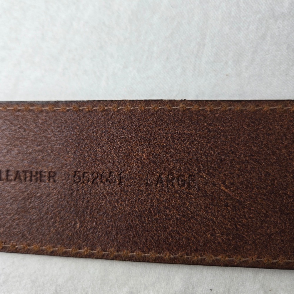 Michael Kors Brown Leather Boho Wide Waist Belt Brass Buckle Studded L Festival - Picture 4 of 6